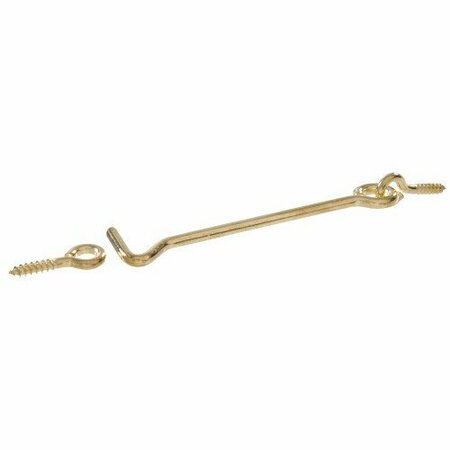 HILLMAN Hardware Essentials Gate Hook and Eye Latch, Brass 852770